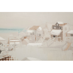 Tableau mural Plage – Modèle B – 80x120 cm – Paysage relaxant Bohème Chic