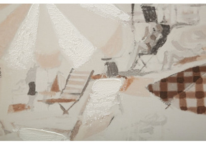 Tableau mural Plage – Modèle B – 80x120 cm – Paysage relaxant Bohème Chic