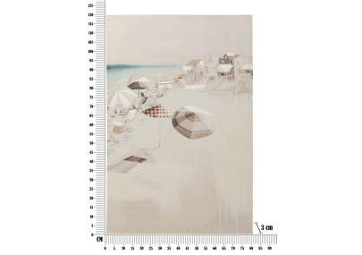 Tableau mural Plage – Modèle B – 80x120 cm – Paysage relaxant Bohème Chic