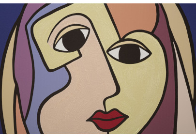 Impression/peinture murale Double Face – Modèle A – 80x120 cm – Grand format Glam moderne