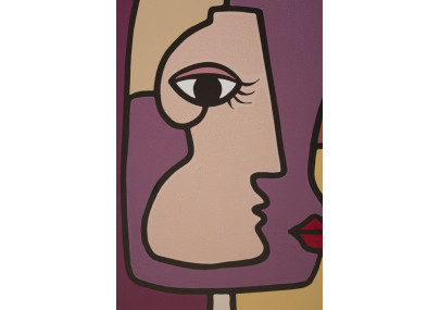 Impression murale visage – Modèle A – 60x90 cm – Portrait contemporain Glam
