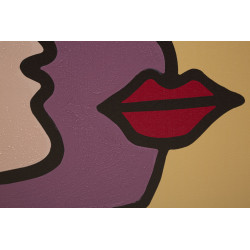 Impression murale visage – Modèle A – 60x90 cm – Portrait contemporain Glam