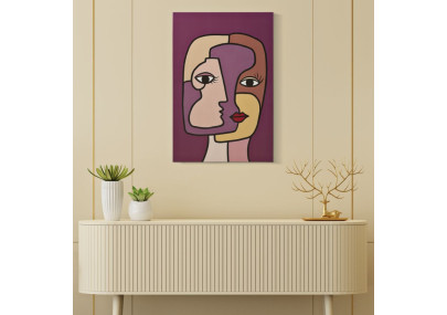 Impression murale visage – Modèle A – 60x90 cm – Portrait contemporain Glam