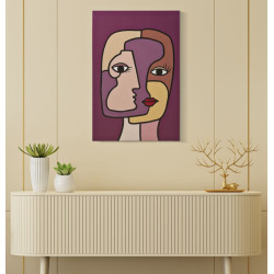Impression murale visage – Modèle A – 60x90 cm – Portrait contemporain Glam