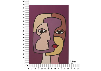 Impression murale visage – Modèle A – 60x90 cm – Portrait contemporain Glam