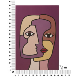 Impression murale visage – Modèle A – 60x90 cm – Portrait contemporain Glam