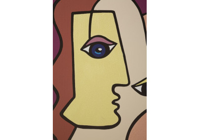 Impression murale visage – Modèle B – 60x90 cm – Style Glam féminin et expressif