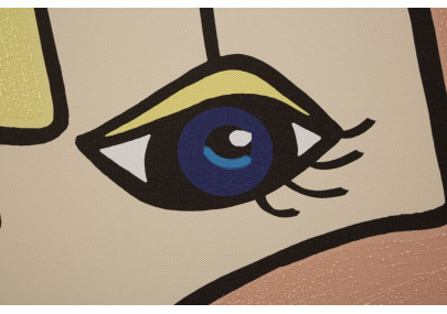 Impression murale visage – Modèle B – 60x90 cm – Style Glam féminin et expressif