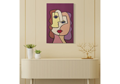 Impression murale visage – Modèle B – 60x90 cm – Style Glam féminin et expressif