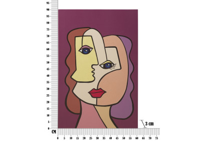 Impression murale visage – Modèle B – 60x90 cm – Style Glam féminin et expressif