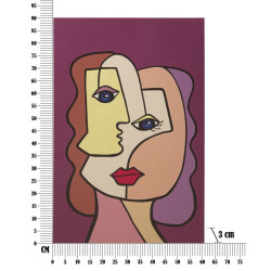 Impression murale visage – Modèle B – 60x90 cm – Style Glam féminin et expressif