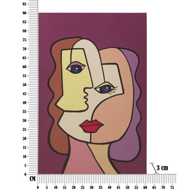 Impression murale visage – Modèle B – 60x90 cm – Style Glam féminin et expressif