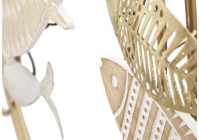 Décoration murale mouvement de poisson – 142x61 cm – Composition Glam dynamique