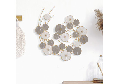 Décoration murale Lotly – 63x67 cm – Métal design Glam et moderne