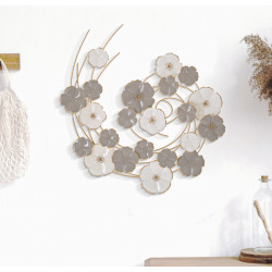 Décoration murale Lotly – 63x67 cm – Métal design Glam et moderne