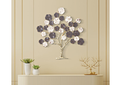 Décoration murale Albero Violet – 73x80 cm – Arbre mural Glam violet raffiné