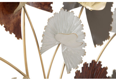 Décoration murale Reddy – 78x80 cm – Métal rouge Glam expressif et chaud