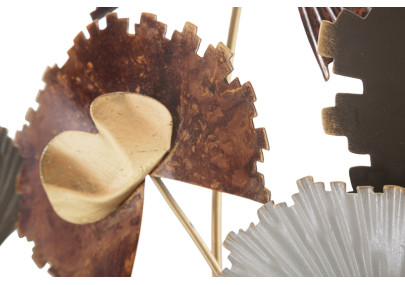 Décoration murale Reddy – 78x80 cm – Métal rouge Glam expressif et chaud