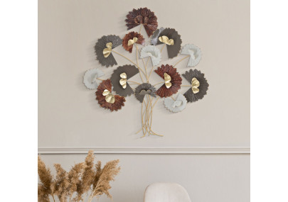 Décoration murale Reddy – 78x80 cm – Métal rouge Glam expressif et chaud