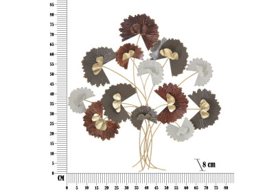 Décoration murale Reddy – 78x80 cm – Métal rouge Glam expressif et chaud