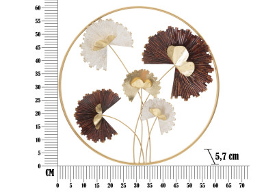 Décoration murale Reddy ronde – Ø61 cm – Forme circulaire Glam design