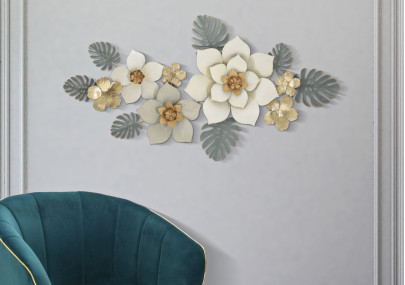 Décoration murale Moty – 134x69 cm – Métal Glam graphique et contemporain