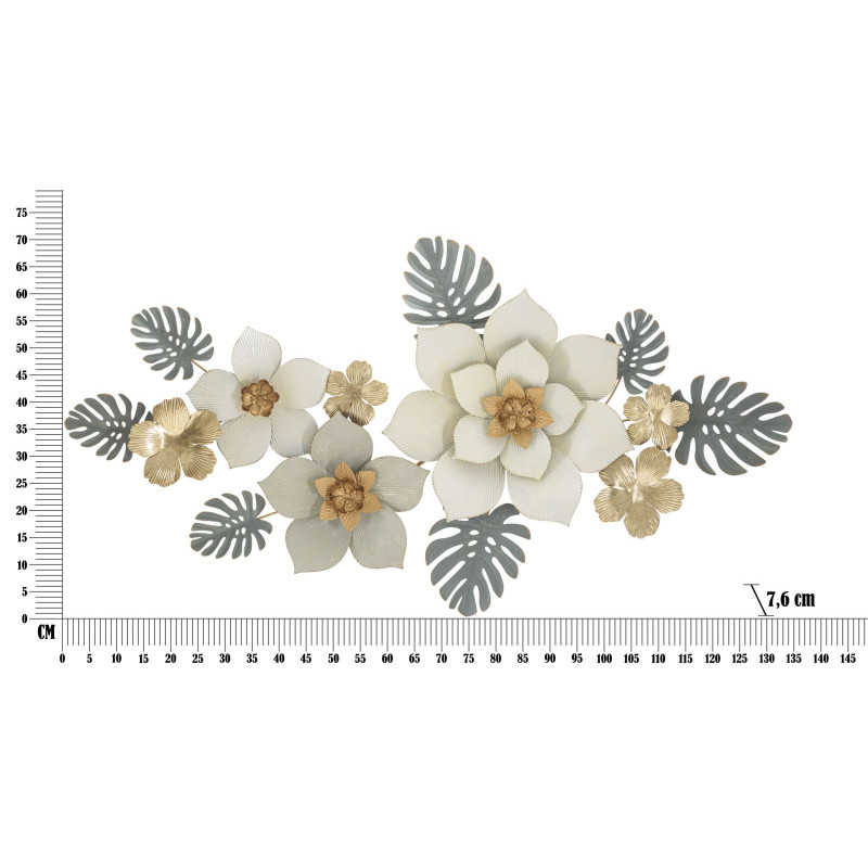 Décoration murale Moty – 134x69 cm – Métal Glam graphique et contemporain