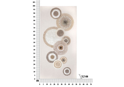 Impression murale circulaire avec application – Modèle A – 50x100 cm – Art Bohème Chic moderne
