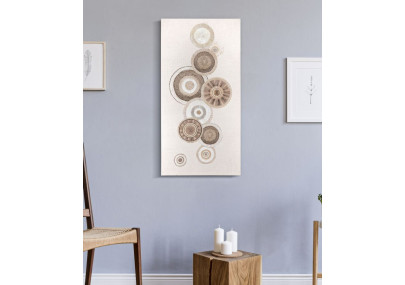 Impression murale circulaire avec application – Modèle B – 50x100 cm – Style Bohème abstrait