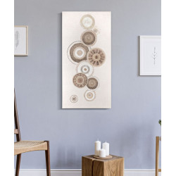 Impression murale circulaire avec application – Modèle B – 50x100 cm – Style Bohème abstrait