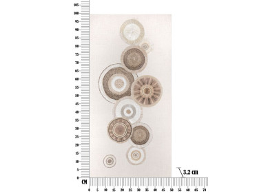Impression murale circulaire avec application – Modèle B – 50x100 cm – Style Bohème abstrait