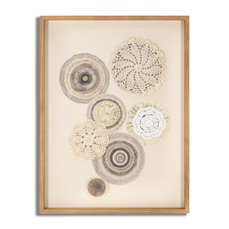 Impression murale circulaire artistique – 45x60 cm – Déco Bohème douce et équilibrée