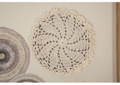 Impression murale circulaire artistique – 45x60 cm – Déco Bohème douce et équilibrée