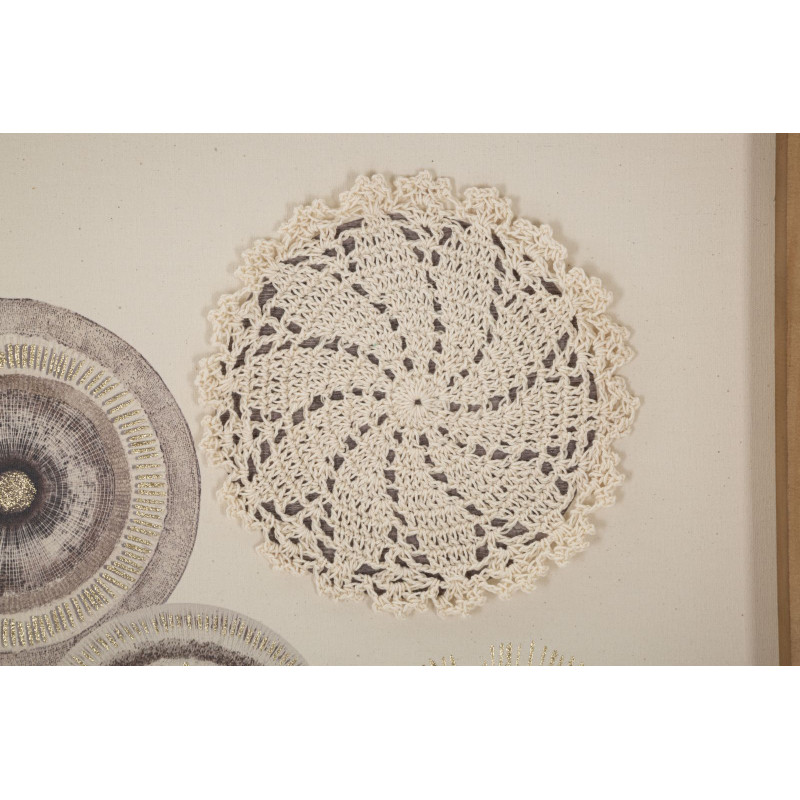 Impression murale circulaire artistique – 45x60 cm – Déco Bohème douce et équilibrée