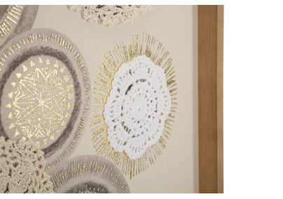 Impression murale circulaire artistique – 45x60 cm – Déco Bohème douce et équilibrée