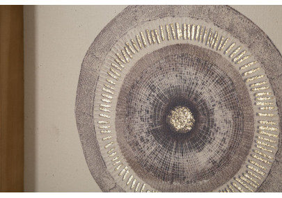 Impression murale circulaire artistique – 45x60 cm – Déco Bohème douce et équilibrée