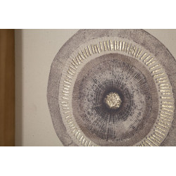 Impression murale circulaire artistique – 45x60 cm – Déco Bohème douce et équilibrée