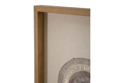 Impression murale circulaire artistique – 45x60 cm – Déco Bohème douce et équilibrée