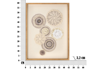 Impression murale circulaire artistique – 45x60 cm – Déco Bohème douce et équilibrée