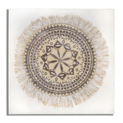 Peinture murale Malind – 100x100 cm – Application texturée et charme bohème