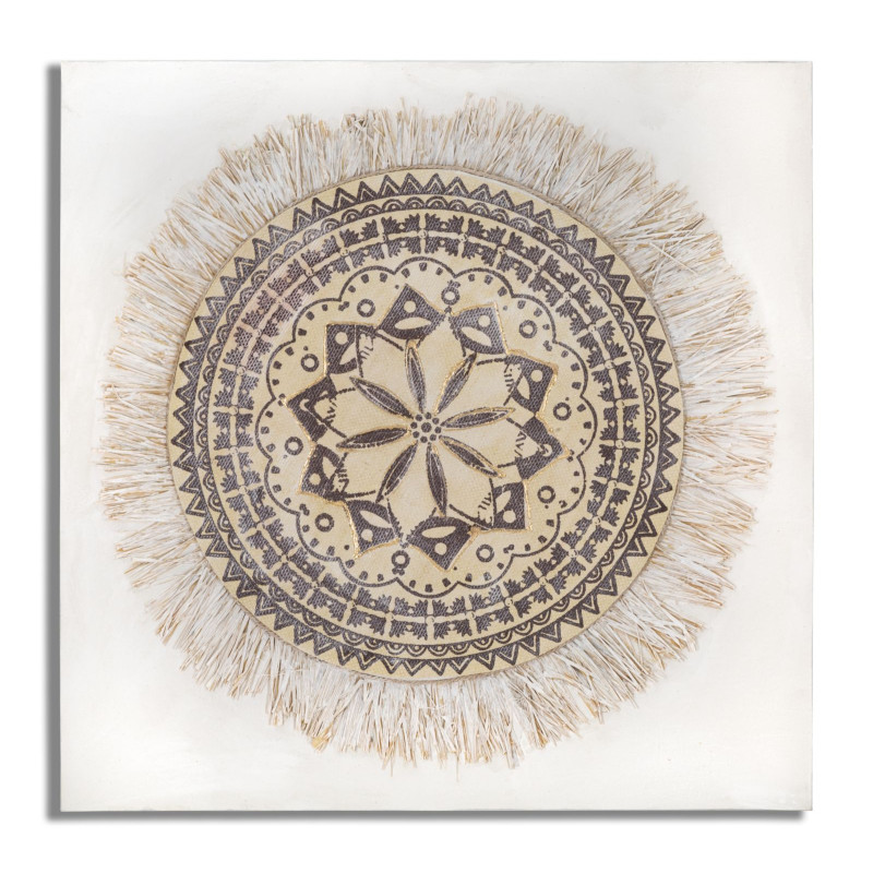 Peinture murale Malind – 100x100 cm – Application texturée et charme bohème