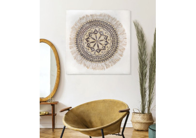 Peinture murale Malind – 100x100 cm – Application texturée et charme bohème