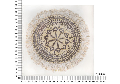 Peinture murale Malind – 100x100 cm – Application texturée et charme bohème