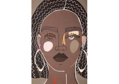 Tableau mural Tribal – Modèle A – 80x100 cm – Symbole artisanal Bohème Chic