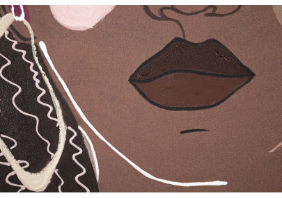 Tableau mural Tribal – Modèle A – 80x100 cm – Symbole artisanal Bohème Chic