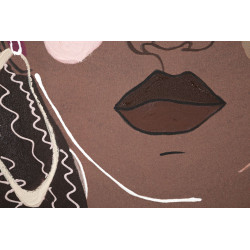 Tableau mural Tribal – Modèle A – 80x100 cm – Symbole artisanal Bohème Chic