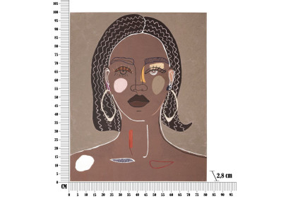 Tableau mural Tribal – Modèle A – 80x100 cm – Symbole artisanal Bohème Chic