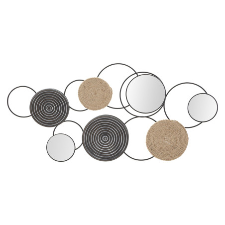 Panneau mural en fer Triby – 106x52 cm – Déco murale Bohème Chic artisanale et graphique