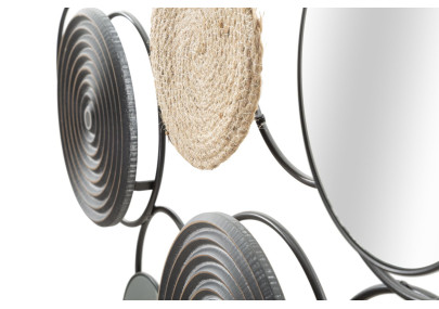 Panneau mural en fer Triby – 106x52 cm – Déco murale Bohème Chic artisanale et graphique