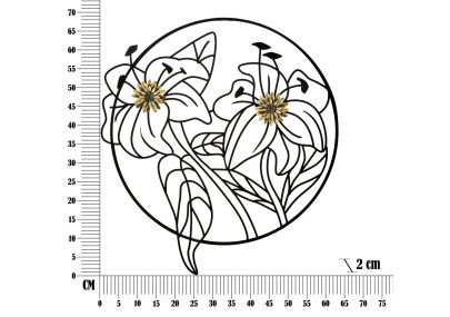 Décoration murale Simply Flotis – 63x69 cm – Métal Glam design fluide et moderne